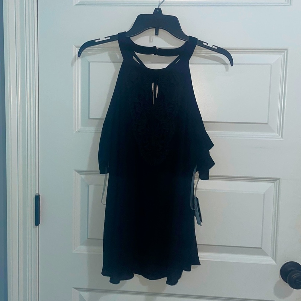 Kids large black off the shoulder shirt